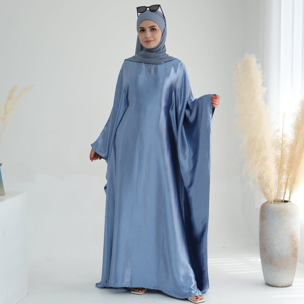 Soraya Shimmer Kaftan Dress - Blue