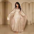 Soraya Shimmer Kaftan Dress - Champagne