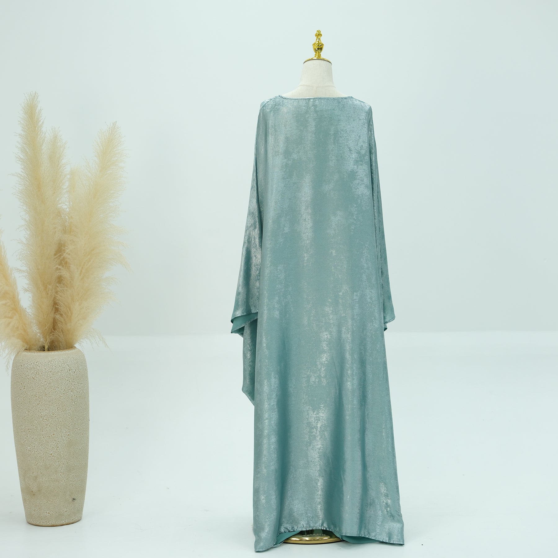 Soraya Shimmer Kaftan Dress - Light Blue
