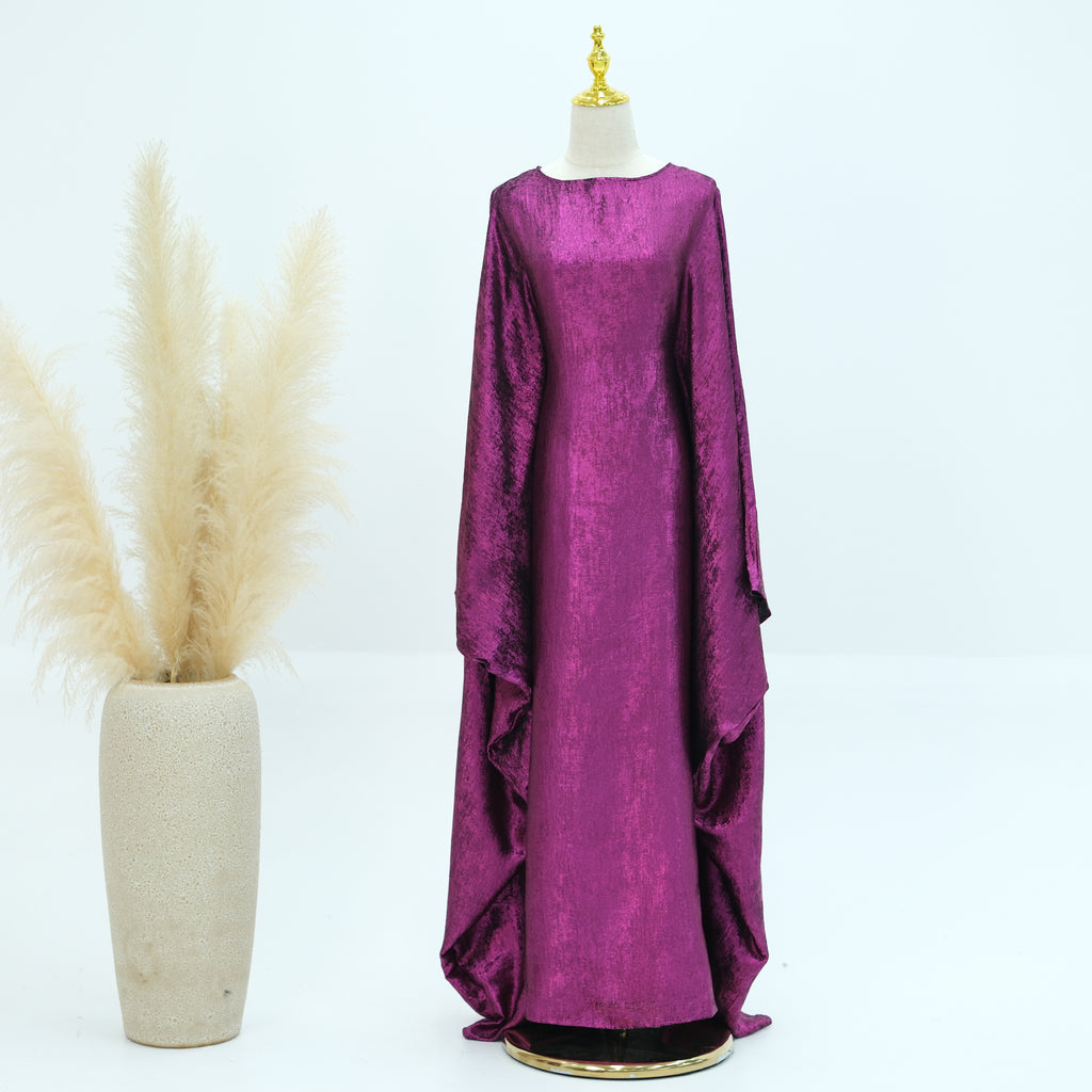 Soraya Shimmer Kaftan Dress - Magenta