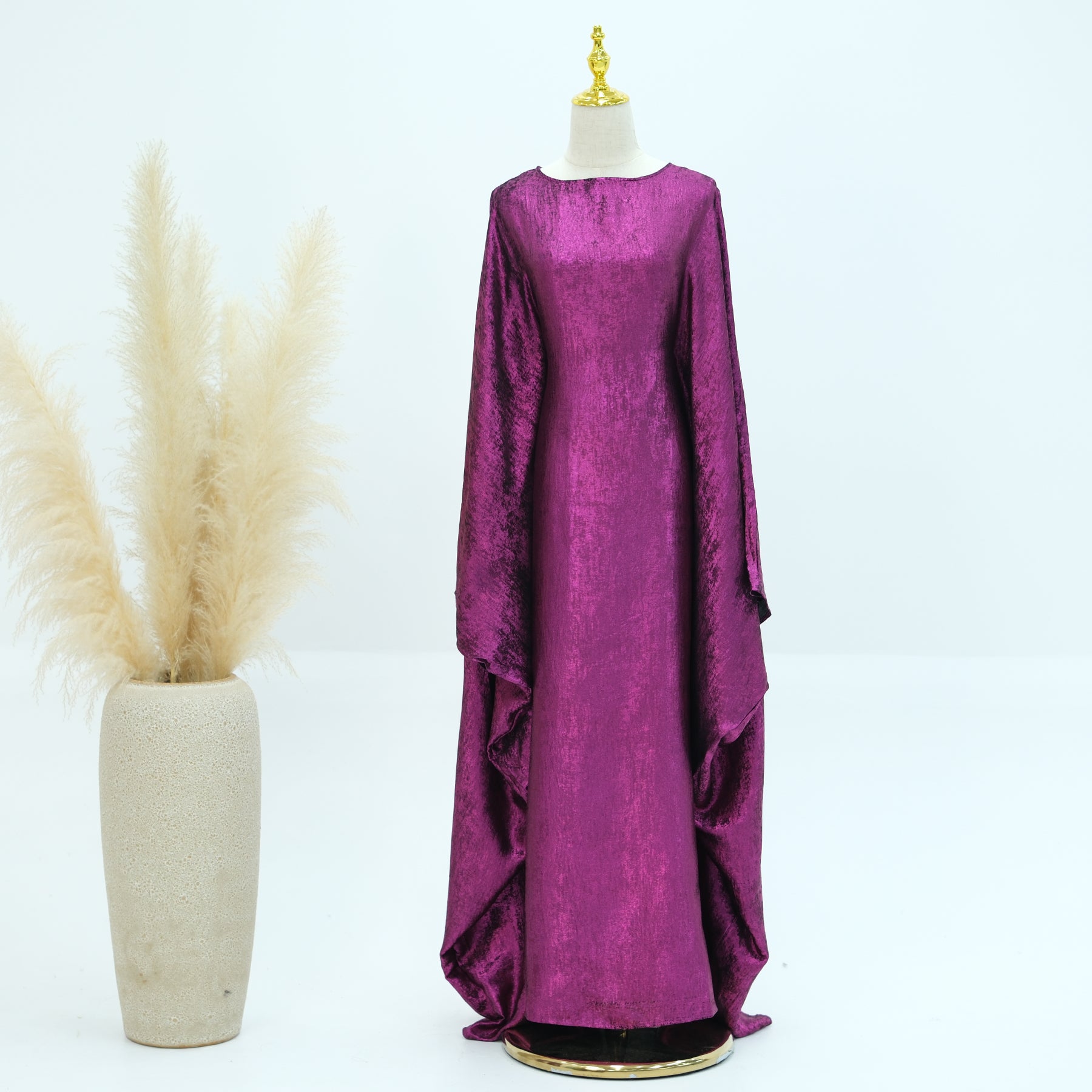Soraya Shimmer Kaftan Dress - Magenta
