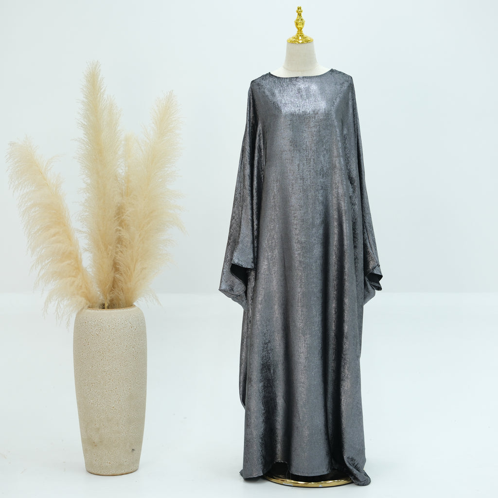 Soraya Shimmer Kaftan Dress - Grey