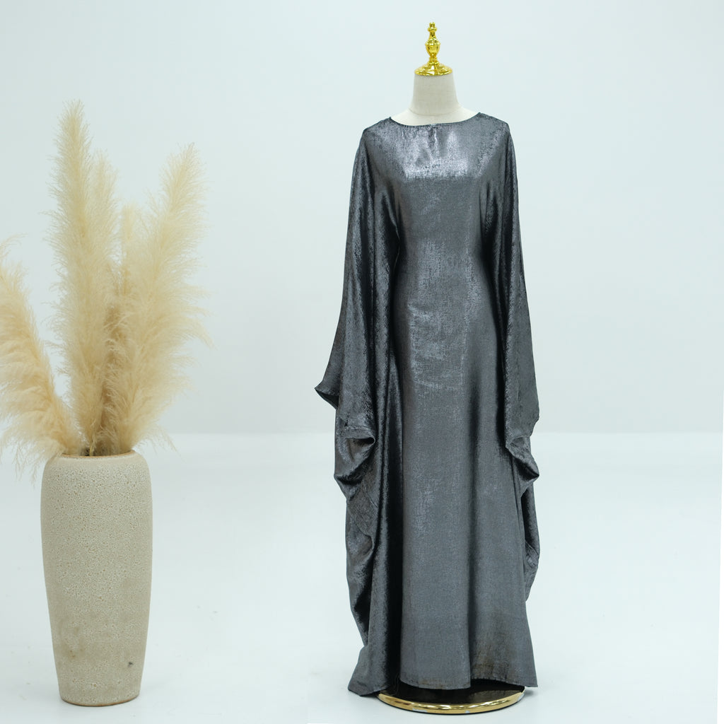 Soraya Shimmer Kaftan Dress - Grey