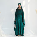 Soraya Shimmer Kaftan Dress - Emerald