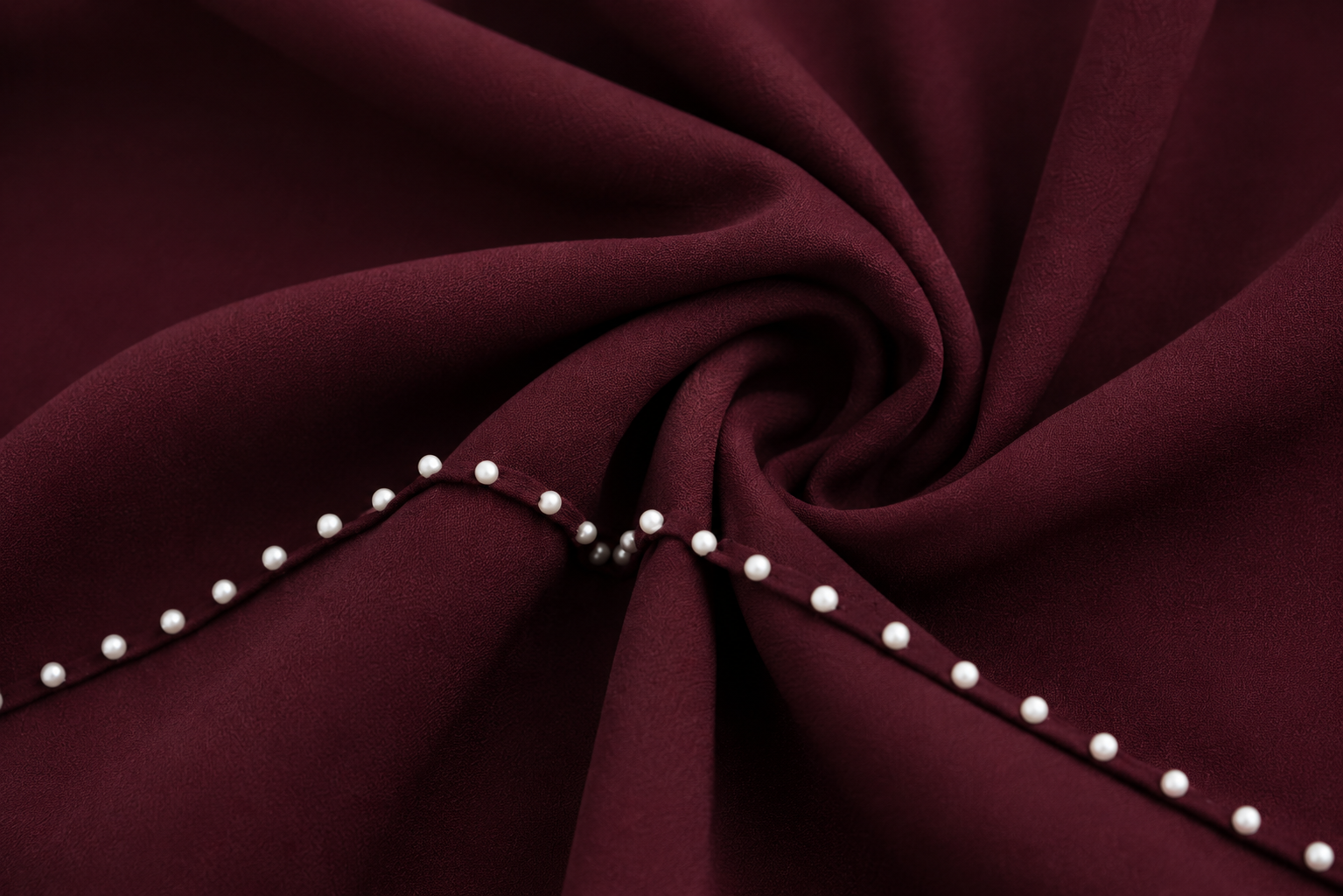 Layla Pearl Shawl Dress - Burgundy
