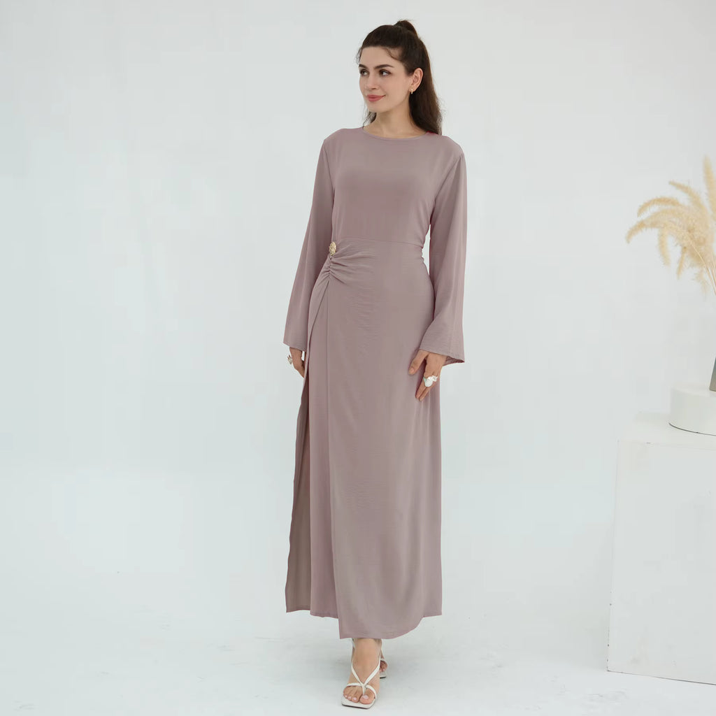Lena Gold Detail Maxi Dress - Tan