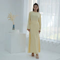 Lena Gold Detail Maxi Dress - Baby Yellow